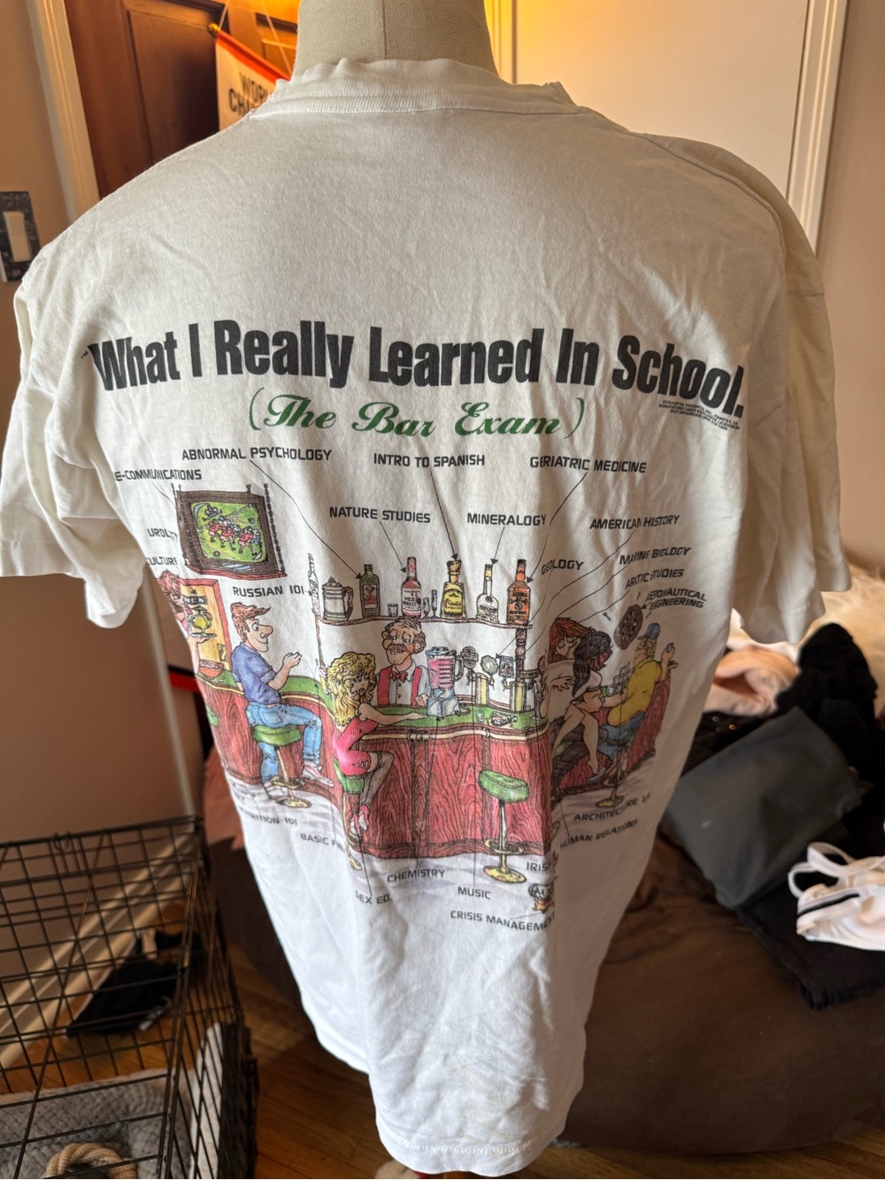 3/$10 Vintage Thrasher Funny Bar Exam Tee